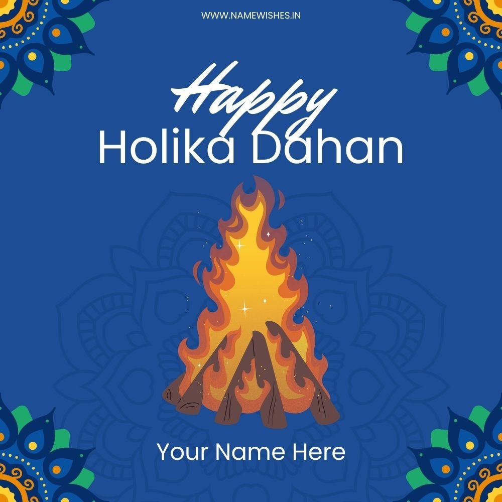 Divine Holika Dahan Shubhkamnaye with Name Free