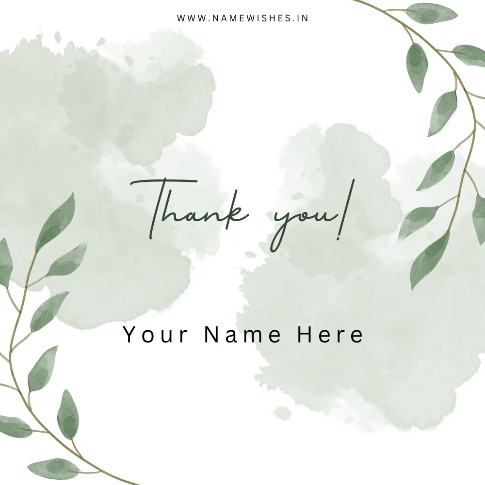 Thank You Card Name Design Online Free