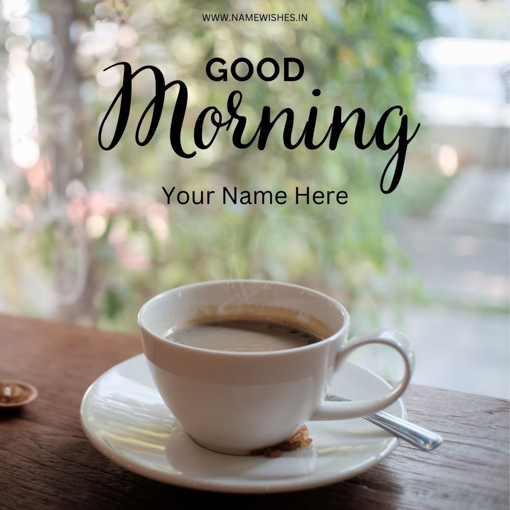 Morning Wishes Card with Name Online