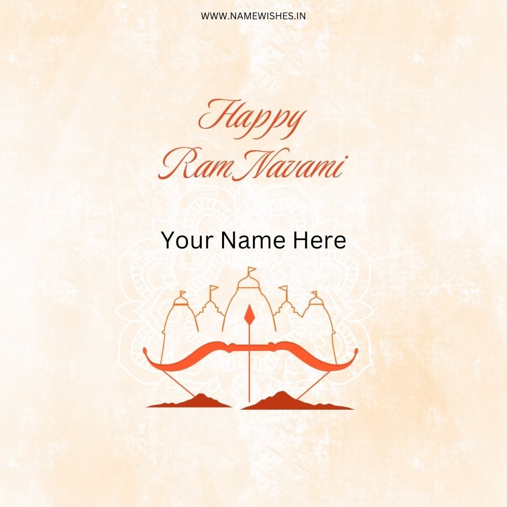 Joyful Ram Navami Card with Name – Divine Personalized Festival Greeting Free